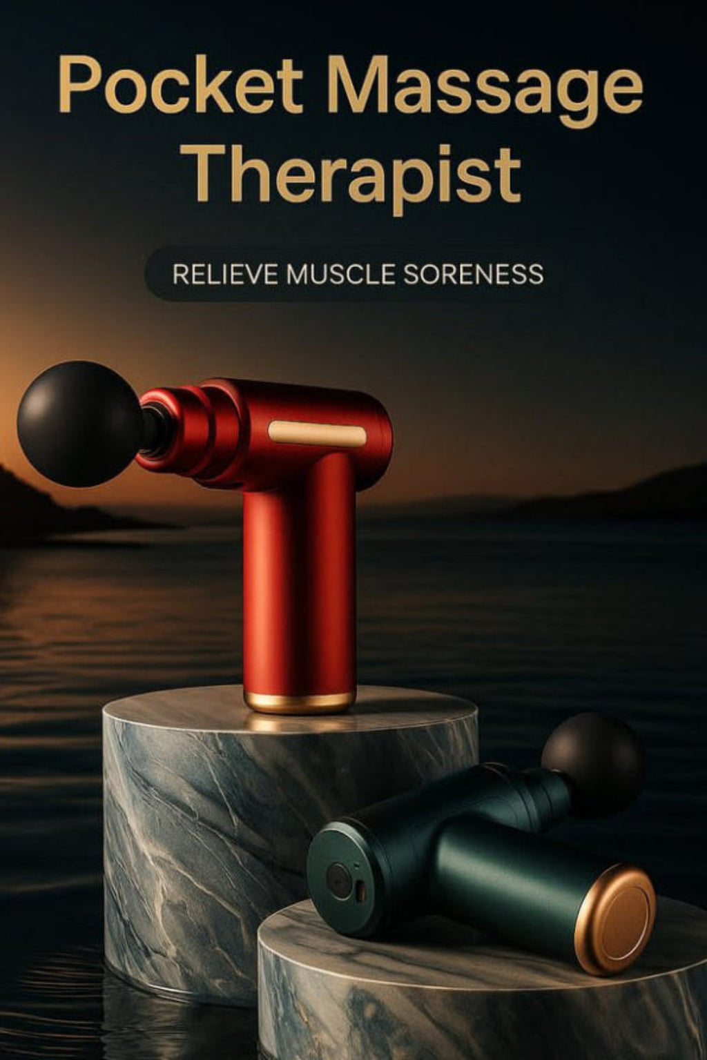 Powerful Deep Tissue Massage Gun – Multiple Attachments & Adjustable Speed