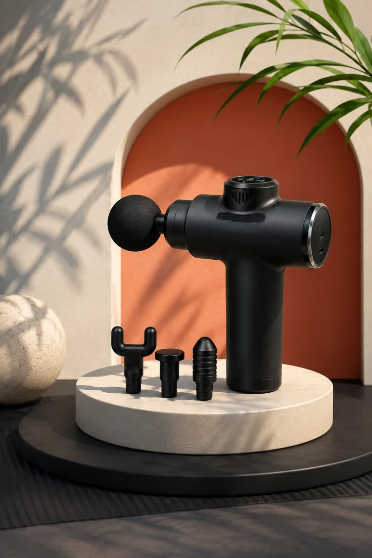 Powerful Deep Tissue Massage Gun – Multiple Attachments & Adjustable Speed