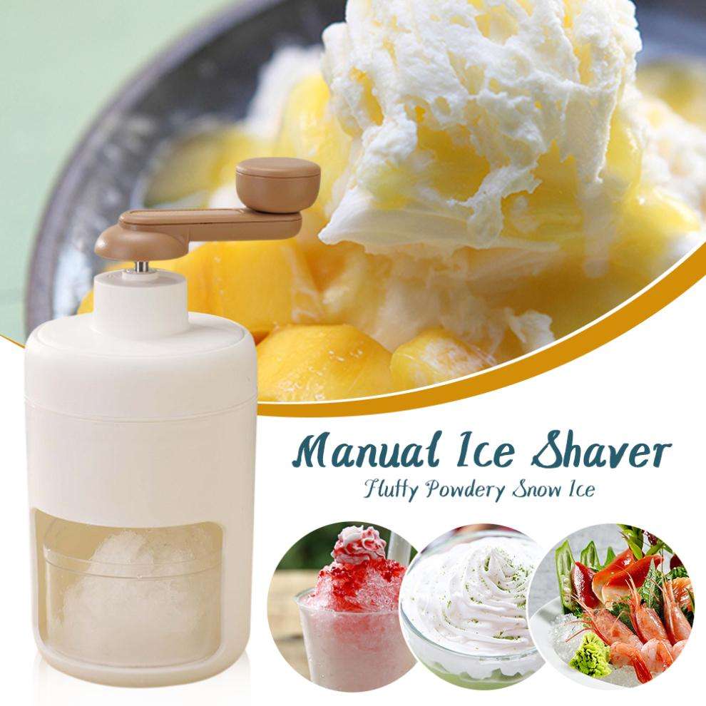 Manual Ice Shaver & Gola Maker – Portable Ice Crusher Machine for Home Use with Stainless Steel Blades