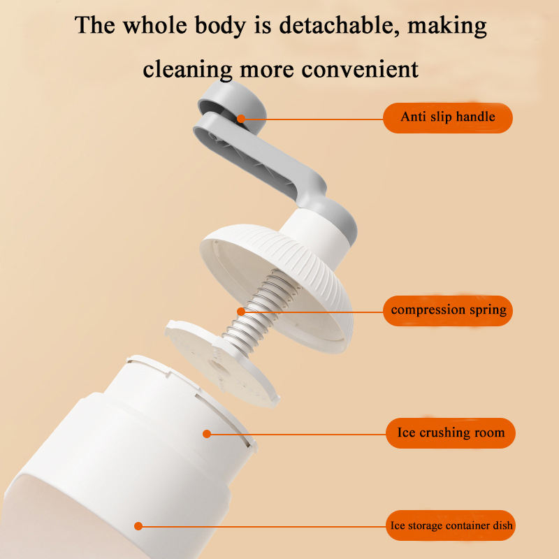 Manual Ice Shaver & Gola Maker – Portable Ice Crusher Machine for Home Use with Stainless Steel Blades