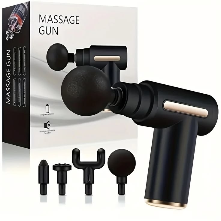 Powerful Deep Tissue Massage Gun – Multiple Attachments & Adjustable Speed