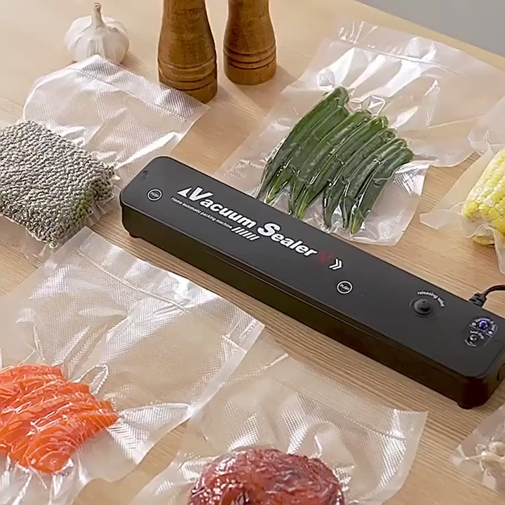 Vacuum Sealer Hand Machine ZKFK-00 Automatic Food Sealer with 5 Vacuum Bags for Fresh Food Storage